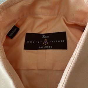 Robert Talbott Estate Tailored Fit Large Apricot Long Sleeve Shirt. 17” Collar